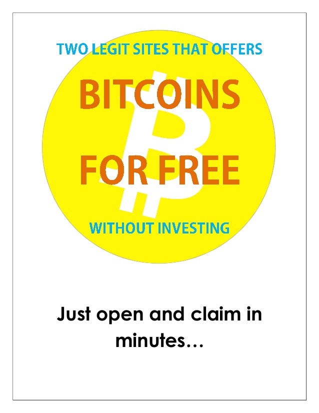 Two Legit Sites That Offers Bitcoins For Free Without Investing - 